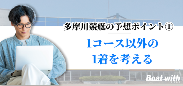 多摩川競艇では1コース以外の1着を考えることを紹介する画像