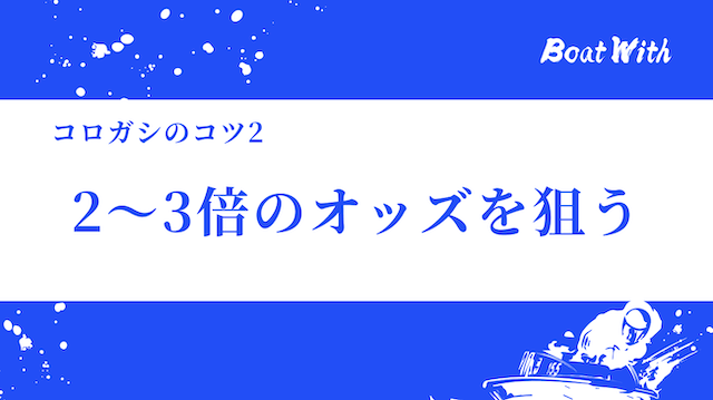 2〜3倍のオッズを狙うという見出しの画像