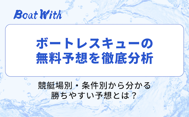 ボートレスキューの分析結果を紹介する画像