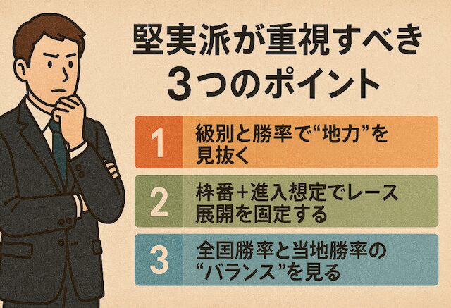 堅実派が重視すべき3つのポイント